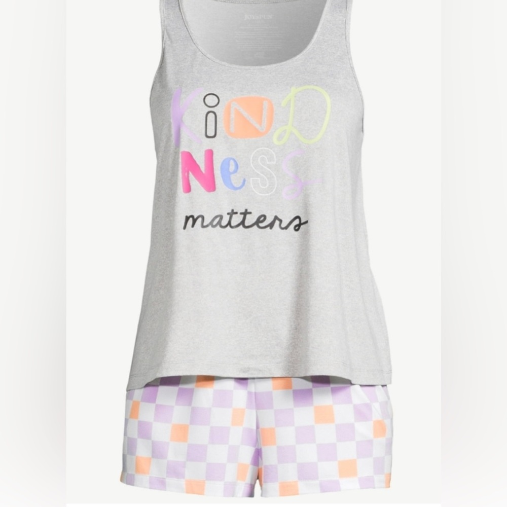 NWT Kindness Matters Tank top & Shorts PJ set tagless